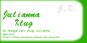 julianna klug business card